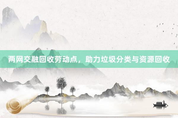 两网交融回收劳动点，助力垃圾分类与资源回收